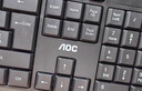 AOC KM160鍵盤鼠標(biāo)套裝 有線鍵鼠套裝 全尺寸商務(wù)辦公 防潑濺 筆記本電腦鍵盤 黑色 曬單實(shí)拍圖