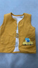 舒貝怡嬰兒衣服馬甲春秋款兩面穿男女童裝背心寶寶坎肩馬夾上衣黃色90CM 曬單實(shí)拍圖