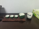 白居室熊貓功夫茶具中式便攜式防燙泡茶壺一壺三杯旅行茶具禮盒裝快客杯 熊貓俠客快客杯-竹綠 一壺3杯 曬單實拍圖