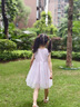 旻勝 女童網(wǎng)紗連衣裙小飛袖星星可愛(ài)公主裙夏季女孩甜美寶寶生日禮物 紫色120【肩寬26cm/胸圍34cm】 曬單實(shí)拍圖