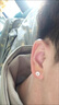 虔生緣鋯男士耳釘潮流個(gè)性男款感耳鉆石養(yǎng)耳洞 9995A鋯耳釘大號(hào)0.6cm一對(duì) 曬單實(shí)拍圖
