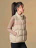 坦博爾羽絨服馬甲女立領(lǐng)寬松短款外搭羽絨背心外套TD336006 奶茶棕 165  曬單實(shí)拍圖