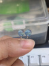 石玥珠寶（SHIYUEZHUBAO）海藍寶耳釘耳環(huán)女士款 天然水晶耳掛耳飾 附鑒定證書(shū) 海凝珠款 曬單實(shí)拍圖