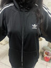 adidas經(jīng)典復(fù)古三條紋雙拉鏈寬松夾克外套男女春季阿迪達(dá)斯三葉草 黑色 XS 曬單實(shí)拍圖
