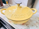 北鼎（Buydeem）琺瑯鍋鑄鐵鍋燜燒燉鍋電磁爐燃?xì)庠詈诂m瑯24cm小鵝黃 曬單實(shí)拍圖