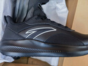 安踏男鞋運動(dòng)鞋子男款秋冬季皮面防潑水通勤跑步鞋男士休閑鞋旅游跑鞋 黑 【皮面防潑水】 42 曬單實(shí)拍圖