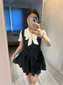 木清清名媛千金風(fēng)學(xué)院風(fēng)假兩件連衣裙女夏季新款高級感波點(diǎn)蓬蓬裙 短袖連衣裙【品牌高品質(zhì)】 XL  【推薦115-125斤】 曬單實(shí)拍圖