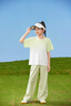 小豬彼特女童夏季套裝2025新款洋氣兒童短袖闊腿褲兩件套夏裝大童運(yùn)動衣服 18907漸變綠15038綠色 140 cm 曬單實(shí)拍圖