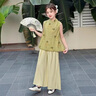 熙克賓威女童漢服夏裝國(guó)風(fēng)套裝2025新款兒童裝馬面裙旗袍夏季新中式兩件套 黃色 170 曬單實(shí)拍圖