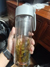 米家玻璃杯 雙層帶茶隔水杯 耐高溫泡茶杯  加厚透明杯子400mL 珍珠白 曬單實(shí)拍圖