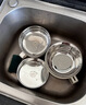 京東京造 泡面碗 上班族304不銹鋼飯盒小學(xué)生雙層防燙1.3L白色 配筷勺 曬單實(shí)拍圖