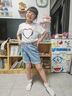 G.DUCK HELLO女童牛仔短褲夏裝褲子時(shí)尚洋氣兒童女孩大童韓版夏季薄款百搭熱褲 藍(lán)色 120 cm 曬單實(shí)拍圖