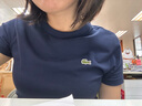 LACOSTE法國(guó)鱷魚女裝純色簡(jiǎn)約休閑直筒修身圓領(lǐng)短袖T恤|TF7218 166/藏青色 2XL 44/175 曬單實(shí)拍圖