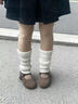 智宙堆堆襪套女小腿長(cháng)筒襪修飾腿型顯瘦雪地靴秋冬學(xué)生保暖加厚針織 白色堆堆襪套 均碼 長(cháng)度【40CM左右】 曬單實(shí)拍圖
