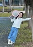 巴拉巴拉balaone女童長袖t恤兒童2025新款秋甜美娃娃領(lǐng)內(nèi)搭上衣萌 本白10101 130 曬單實拍圖