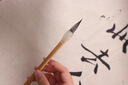 玉水湖聽雪毛筆專業(yè)級書法專用狼羊兼毫中號中楷楷書行書隸書寫歐陽詢初學者臨摹練習入門兼毫筆高檔湖筆 聽雪 狼羊兼毫 曬單實拍圖