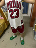 JordanNIKE JORDAN24年夏季中大童透氣網(wǎng)孔背心男童經(jīng)典運(yùn)動(dòng)籃球服 曬單實(shí)拍圖