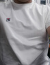 FILA 斐樂官方t恤短袖男子針織短袖衫2025夏新款時尚休閑簡約圓領(lǐng)上衣 云白-WT XL 180/100A/XL 曬單實拍圖