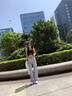 栢啟歆窄版闊腿牛仔褲女淺藍春夏季寬松高腰復(fù)古港風(fēng)拖地褲顯瘦休閑長褲 淺藍色 M （建議90-109斤） 曬單實拍圖