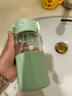 恩爾美（nRMEi）玻璃杯大容量茶水分離女士高顏值孕產(chǎn)婦專(zhuān)用吸管杯耐高溫泡花茶杯 半夏綠【雙飲蓋/獨立茶倉】500ml 曬單實(shí)拍圖