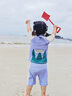 Kocotreekk樹兒童泳衣防曬速干泳衣寶寶分體短袖幼兒游泳衣 曬單實(shí)拍圖