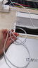 華為（HUAWEI）6A數(shù)據(jù)線充電線 USBType-C轉(zhuǎn)USBType-C/線長1.8m/高品質(zhì)線芯原裝 白色CC800 曬單實(shí)拍圖