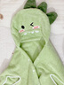 煦凜日本嬰兒浴巾浴袍斗篷帶帽珊瑚絨寶寶毛巾被速干超柔吸水 升級抗菌款【森林小恐龍】適合2-7歲/A類(lèi) 曬單實(shí)拍圖