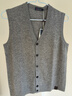夢(mèng)特嬌（MONTAGUT）秋冬羊毛背心男v領(lǐng)馬甲針織開(kāi)衫毛衣坎肩內搭384351010 淺灰 48  曬單實(shí)拍圖