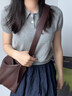 袋鼠簡約大容量包包女式2025新款休閑通勤大包復古學生斜挎包 咖色 曬單實拍圖