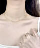 老鳳祥18K金項鏈女士吊墜首飾時尚輕奢百搭紀念日生日禮物送女友老婆 星閃18k金項鏈*品牌禮盒 曬單實拍圖