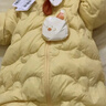 巴拉巴拉童裝嬰兒連體衣輕薄羽絨服寶寶衣服2025冬裝抱衣爬服男童女童萌趣 黃色雪人-白鴨絨 80 cm-充絨量41g 曬單實(shí)拍圖
