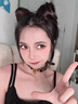 QMXD 小鈴鐺項圈女頸帶鏈子項鏈女項圈頸鏈k9小狗puppy牽引繩脖圈性感 黑色項圈+黑色牽引繩 曬單實(shí)拍圖