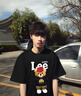 Lee Redpoi2025夏季新款寬松純棉笑臉熊短袖t恤男女情侶裝衣服高端半袖夏天 黑色 L 曬單實(shí)拍圖
