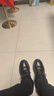 卡帝樂(lè )鱷魚(yú)（CARTELO）英倫商務(wù)休閑鞋男士皮鞋透氣厚底正裝男鞋牛皮鞋男9827黑色43 曬單實(shí)拍圖
