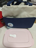 特百惠（Tupperware）長(cháng)方飯盒1L微波加熱學(xué)生上班族午餐飯盒便攜便當盒柔蜜粉搭便攜袋 曬單實(shí)拍圖