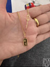 水貝黃金暴富金磚足金999黃金吊墜小金條項鏈掛件七夕送女友送老婆 暴富金磚套鏈約6.3克+多退少補 40cm+3cm 曬單實(shí)拍圖
