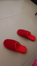韻優(yōu)利（yunyouli）新款燈芯絨室內棉拖鞋冬居家木地板防滑保暖棉拖女浴室拖鞋 酒紅色(女鞋) 女36-39(均碼) 曬單實(shí)拍圖