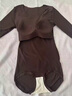婷美束腰提臀塑身連體衣塑形美體打底內衣隱形無(wú)痕免穿文胸肌底衣 黑巧棕 L 【建議110-135斤】 曬單實(shí)拍圖