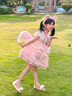 木木屋公主裙女童連衣裙夏季玲娜貝爾兒童短袖裙子中小童生日禮服蓬蓬裙 玲娜貝爾短袖裙子 140 適合130-140cm年齡9-10歲 曬單實拍圖