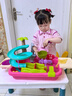 赟婭兒童洗碗機(jī)釣魚玩具電動(dòng)循環(huán)出水上樂園洗菜池過家家廚房生日禮物 洗碗機(jī)粉色+滑道+釣竿+戲水配件 3-6-9-12生日禮物 曬單實(shí)拍圖