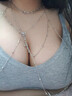 UOSU胸鏈身體鏈項鏈情侶純欲性感項鏈女ins百搭鏈條辣妹吊帶背心配飾 身體鎖骨鏈【銀色】 曬單實(shí)拍圖