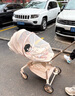 丸丫T6-2遛娃神器嬰兒推車0-3歲可坐可躺輕便折疊高景觀雙向白金系列 【白金系列】香檳金PLUS 曬單實(shí)拍圖
