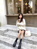 鳳蝶兒秋季針織衫女裝2025春季秋裝新款日系可愛毛衣女學生針織外套上衣 白色溫柔加厚針織衫 均碼 曬單實拍圖