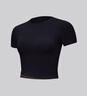 lululemon丨Nulu? 女士運(yùn)動(dòng)短款 T 恤*瑜伽日 LW3HMFS 黑色/濃縮咖 XS /4 曬單實(shí)拍圖