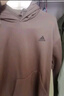 adidas情侶加絨加厚寬松連帽長(cháng)袖套頭衛衣男女秋冬阿迪達斯輕運動(dòng) 巖層深土地棕/黑色   XL 曬單實(shí)拍圖