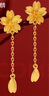 謝瑞麟（TSL）黃金耳環(huán)錦帶花系列足金耳飾婚嫁結婚YS409七夕禮物 2.3g 計價(jià)類(lèi)（工費560元) 曬單實(shí)拍圖