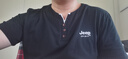 JEEP SPIRIT吉普T恤男夏季短袖男士V領(lǐng)純色上衣透氣短袖T恤男款 黑色 2XL  曬單實(shí)拍圖