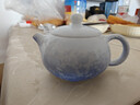 景德鎮陶瓷泡茶壺創(chuàng  )意中式手工扒花顏色釉漸變功夫茶具茶水分離泡茶器 扒花茶壺-青黛 曬單實(shí)拍圖