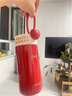 ONEDAY小容量保溫杯女士高顏值小巧可愛(ài)高級(jí)316兒童學(xué)生直飲水杯子女生 紅色（帶茶隔） 280ml 曬單實(shí)拍圖