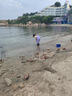 YogelTackle趕海連體褲兒童下水褲捉魚(yú)水衣玩水衣涉水服水褲水鞋一體玩沙水褲 曬單實(shí)拍圖